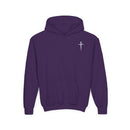 Youth Hoodie - "Jesus Has My Back" Cross Faith Graphic