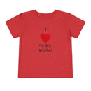 I Heart My Big Brother Short Sleeve Tee Christmas Shirt for Family