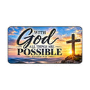 With God All Things Are Possible Christian Desk Mat