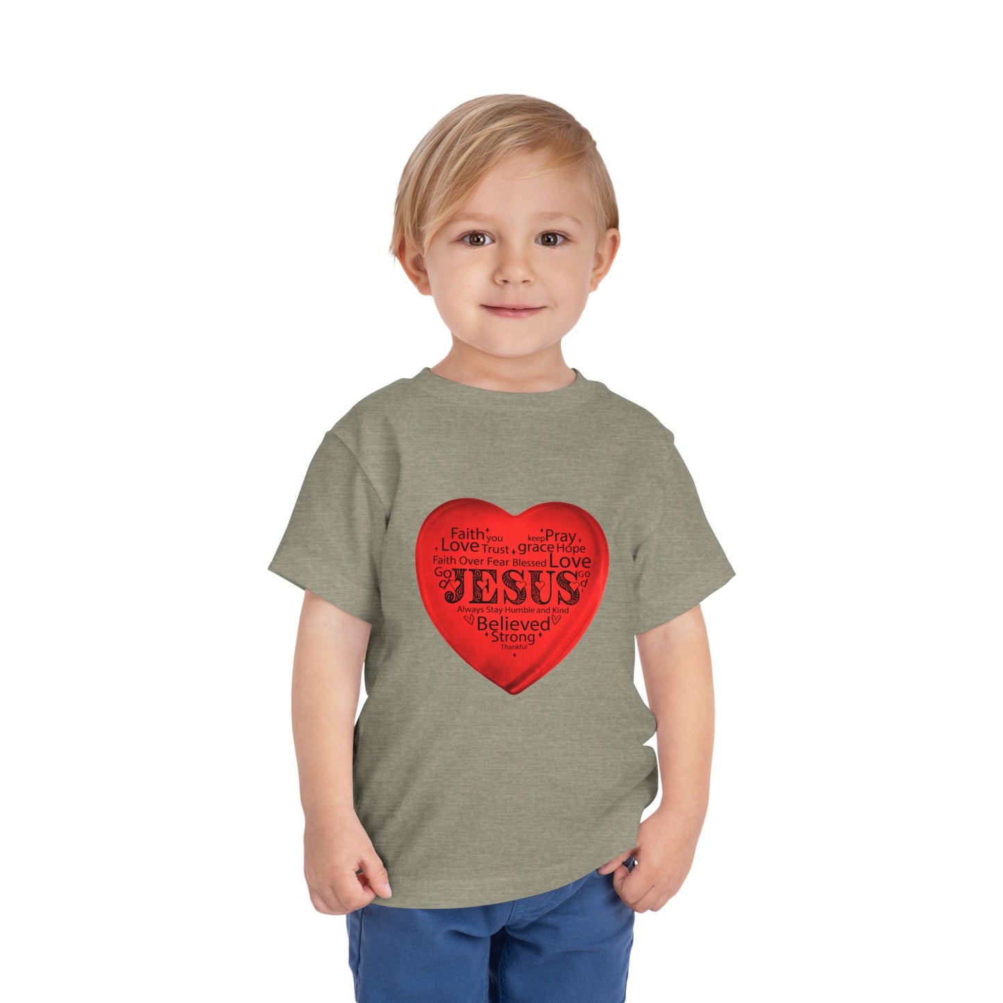 Jesus T-Shirt Christian Shirt for Toddlers Short Sleeve Tee Christian Toddler Christmas Shirt