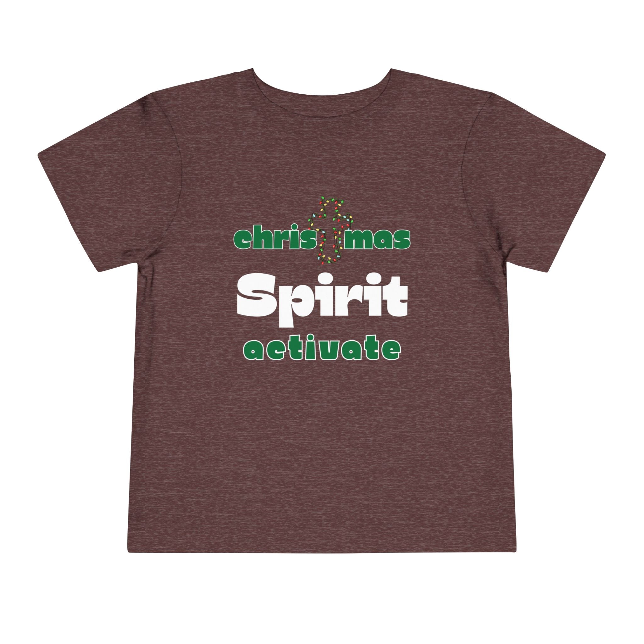 Christmas Spirit Activate Christian Christmas Shirt for Toddlers Short Sleeve Tee Christian Toddler Christmas Shirt