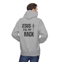Jesus Has My Back Midweight Softstyle Fleece Hoodie