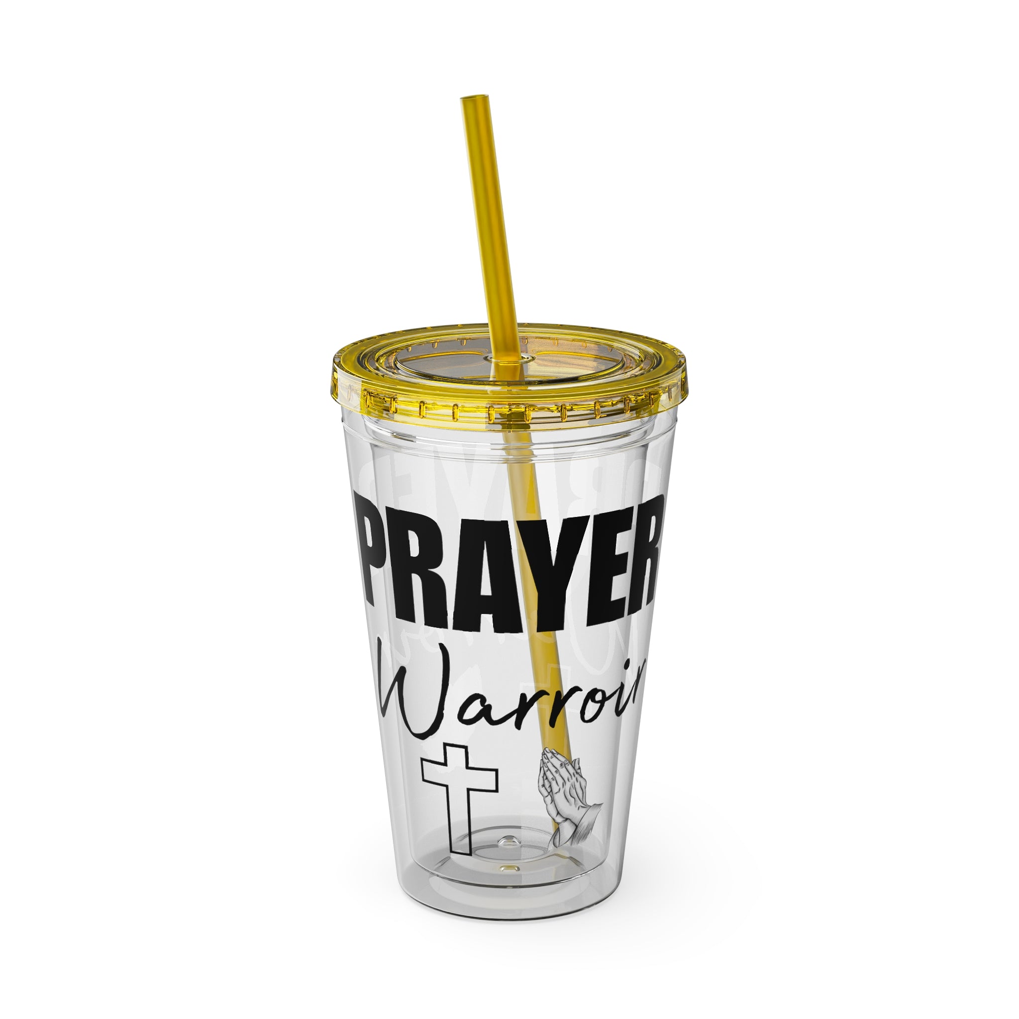 Prayer Warrior Water Tumbler - Christian Gifts for Women Men - Faith Based Gifts