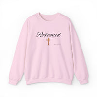 Embroidered Redeemed Psalm 77:15 Unisex Heavy Blend Crewneck Sweatshirt