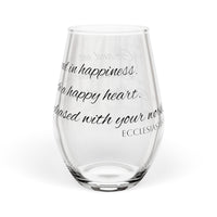 Eat Your Bread and Drink Your Wine Stemless Wine Glass - 11.75oz