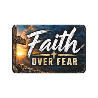 Faith Over Fear Christian Desk Mat