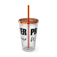 Prayer Warrior Water Tumbler - Christian Gifts for Women Men - Faith Based Gifts