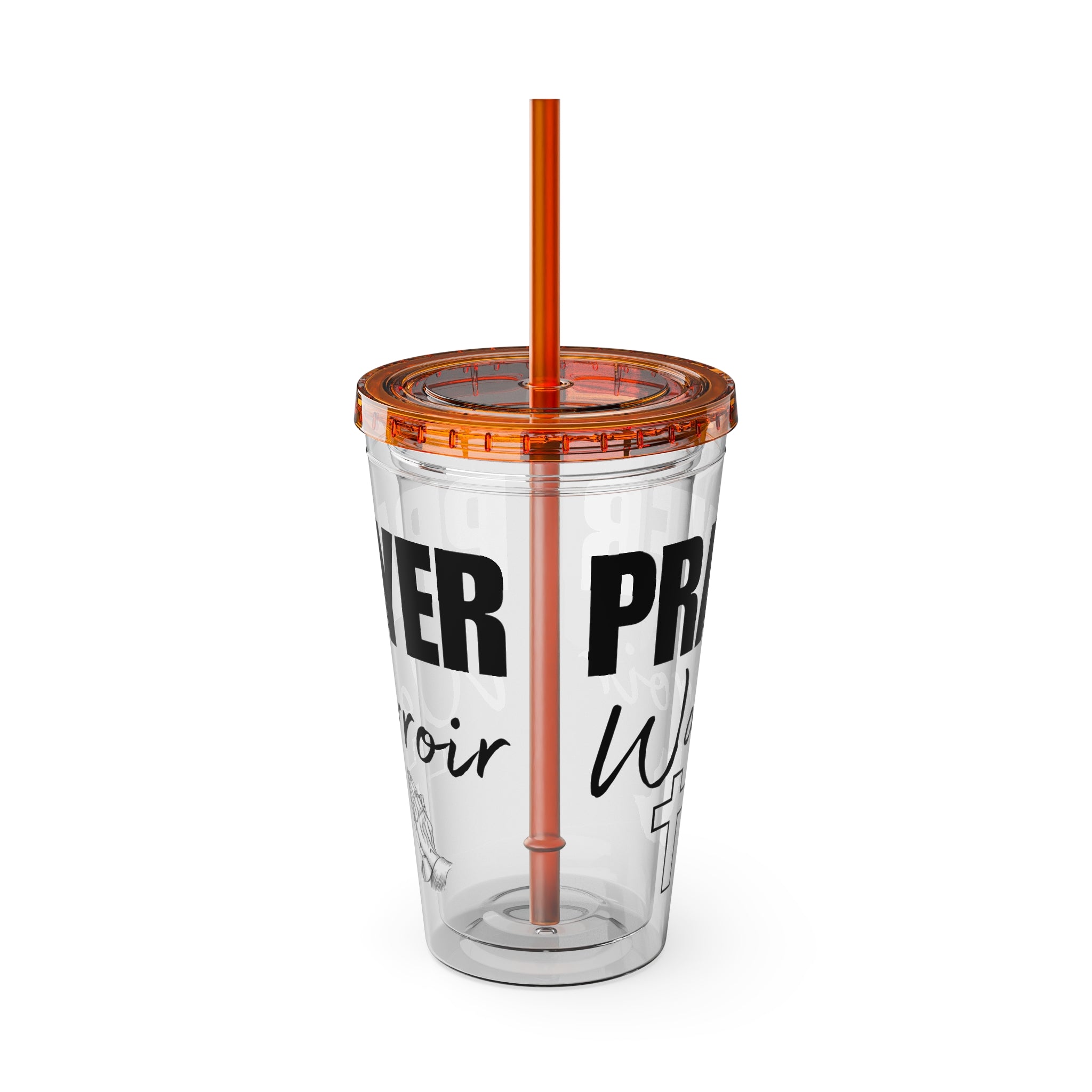 Prayer Warrior Water Tumbler - Christian Gifts for Women Men - Faith Based Gifts