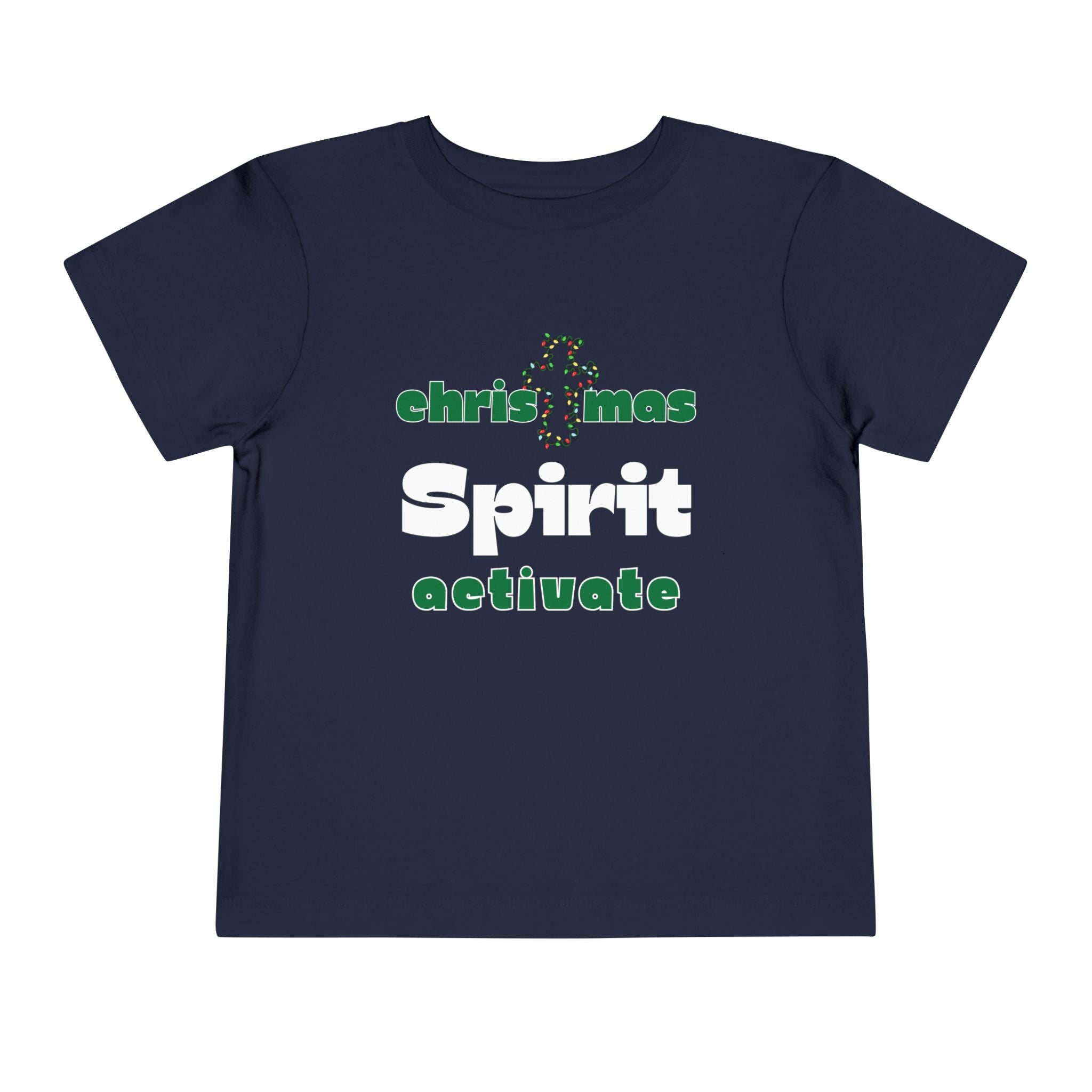 Christmas Spirit Activate Christian Christmas Shirt for Toddlers Short Sleeve Tee Christian Toddler Christmas Shirt