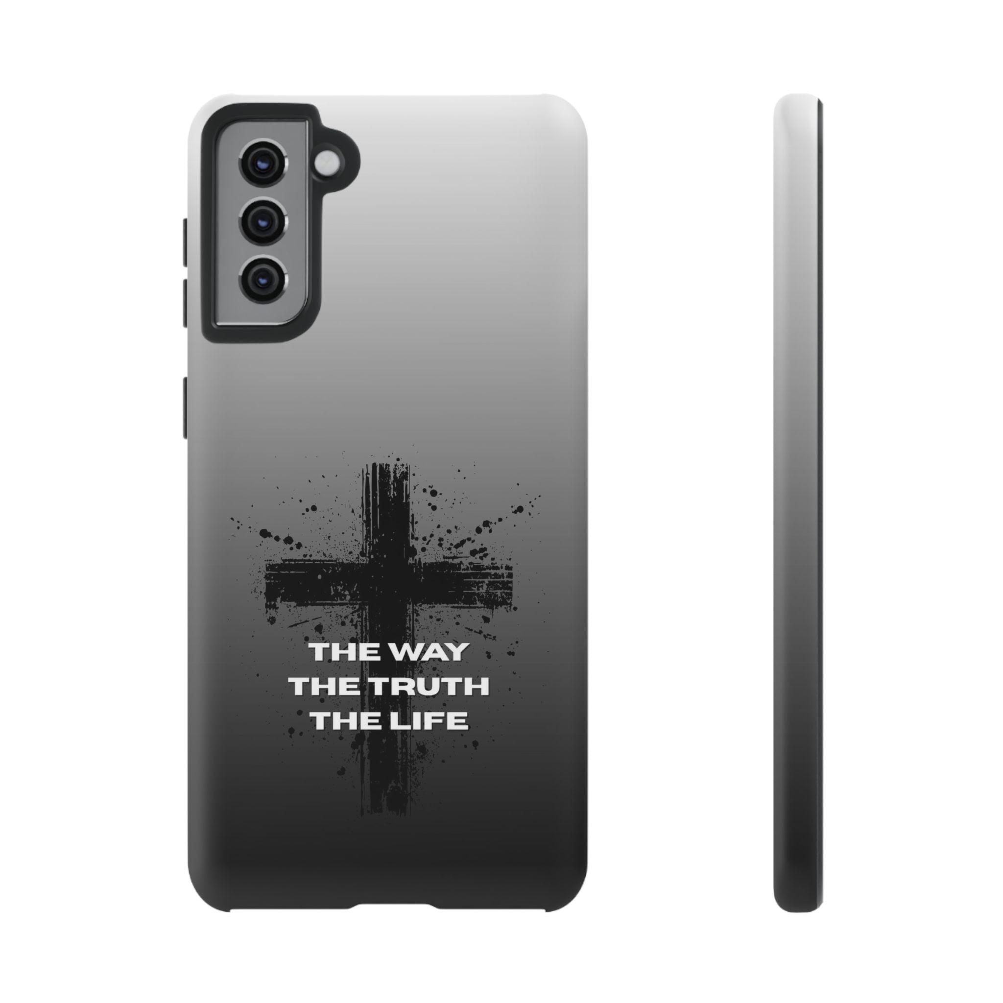 Christian Cross Phone Case — "The Way The Truth The Life" Protective Phone Cover