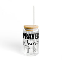 Prayer Warrior Sipper Glass, 16oz - Christian Gifts for Women Men - Faith Based Gifts