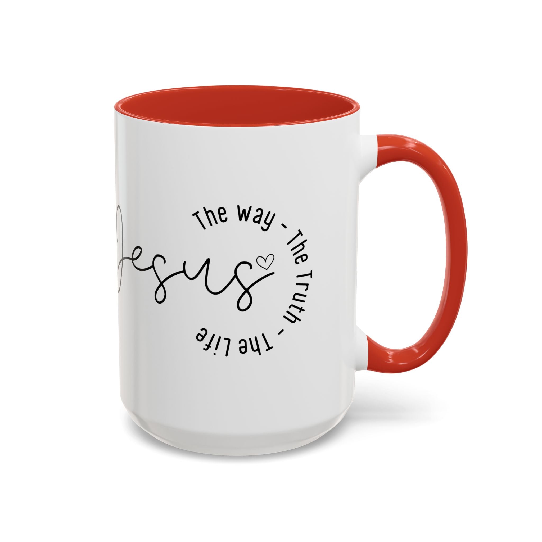Jesus Coffee Mug – Script Faith Mug with “Jesus: The Way • The Truth • The Life” – Inspirational Religious Gift