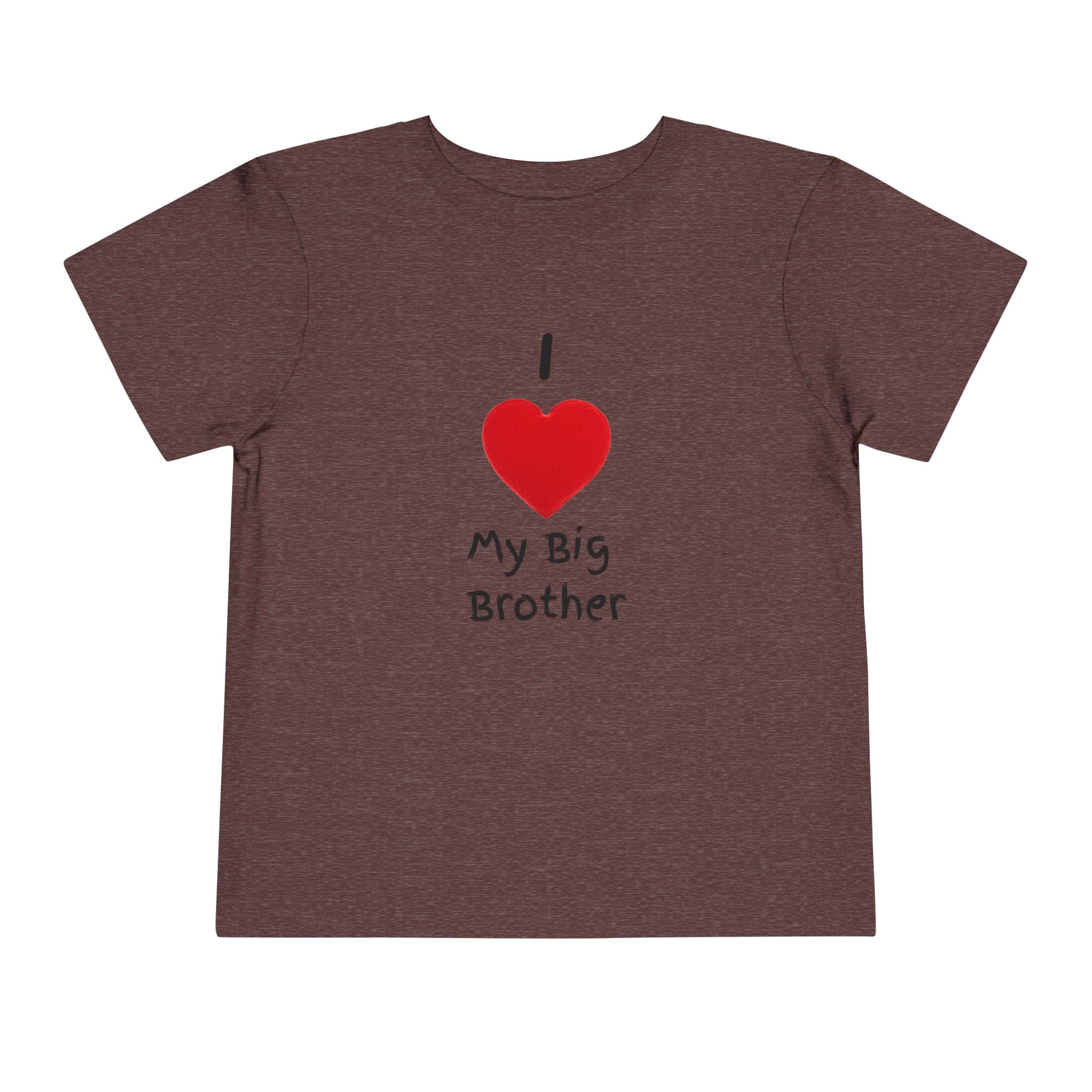 I Heart My Big Brother Short Sleeve Tee Christmas Shirt for Family
