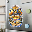 Jesus Is My Copilot – Cross & Airplane Christian Vinyl Sticker