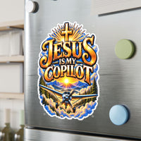 Jesus Is My Copilot – Cross & Airplane Christian Vinyl Sticker
