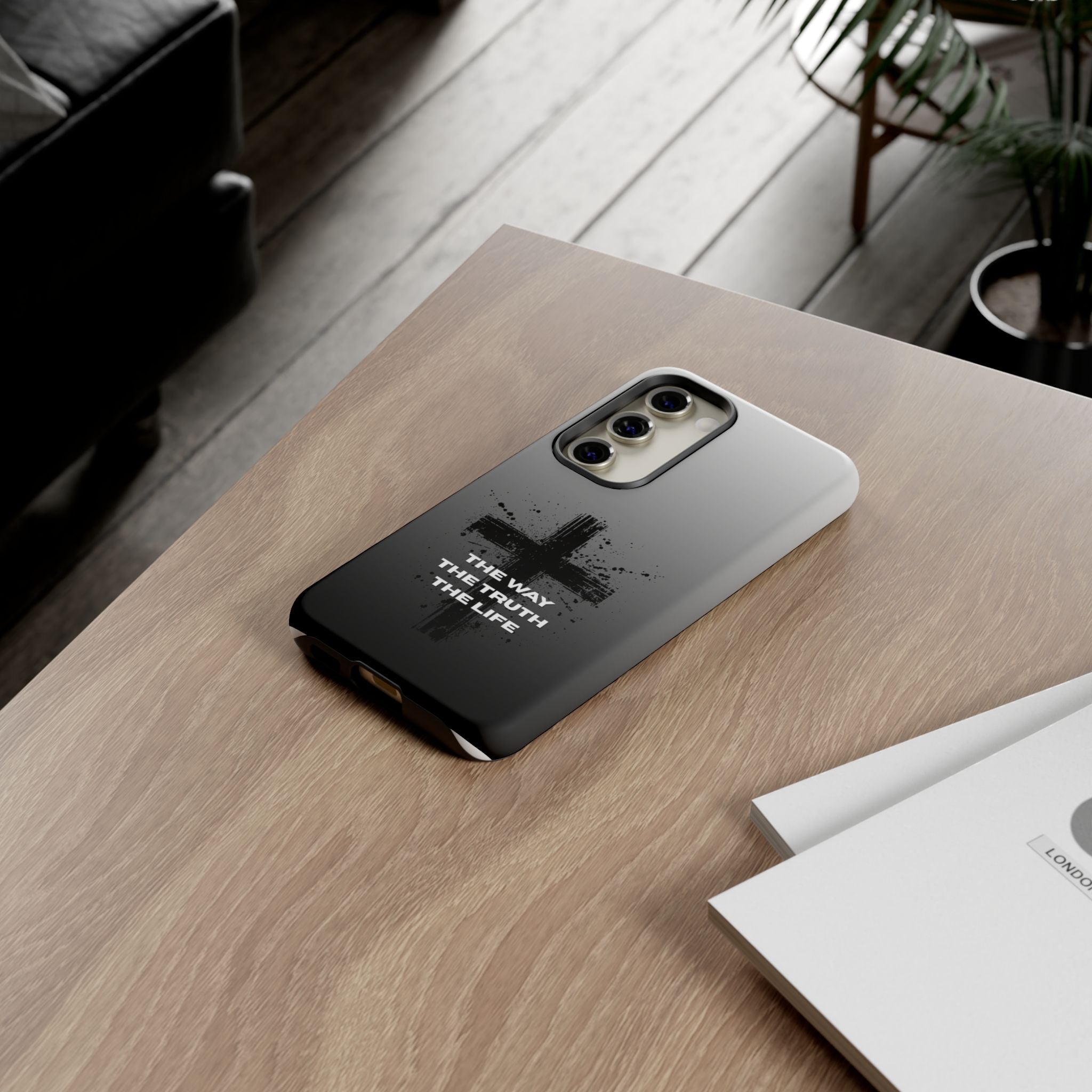 Christian Cross Phone Case — "The Way The Truth The Life" Protective Phone Cover