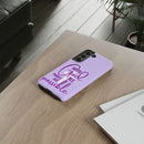 Samsung - "With God All Things Are Possible" Inspirational Purple Tough Case