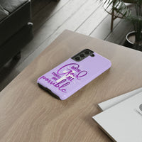 Samsung - "With God All Things Are Possible" Inspirational Purple Tough Case