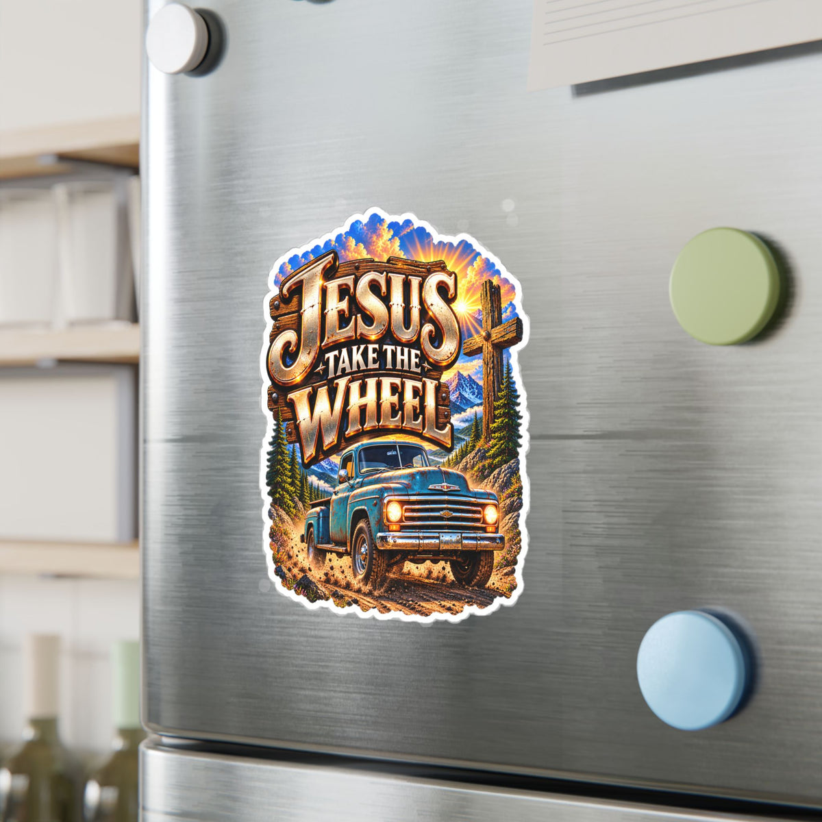 Jesus Take the Wheel – Vintage Truck Christian Vinyl Sticker