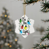Ceramic Ornament — "Be The Light" Nativity Christmas Tree Decoration