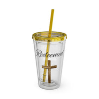 Redeemed Water Tumbler - Christian Gifts for Women Men - Faith Based Gifts
