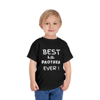 Best Lil Brother Ever Toddler Tee, Cute Kids Shirt, Sibling Gift, Birthday Gift for Toddlers, Family Matching Tee, Baby Shower Present