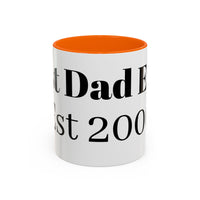 Best Dad Ever Est. 2000 Accent Coffee Mug – Personalized Gift for Dad