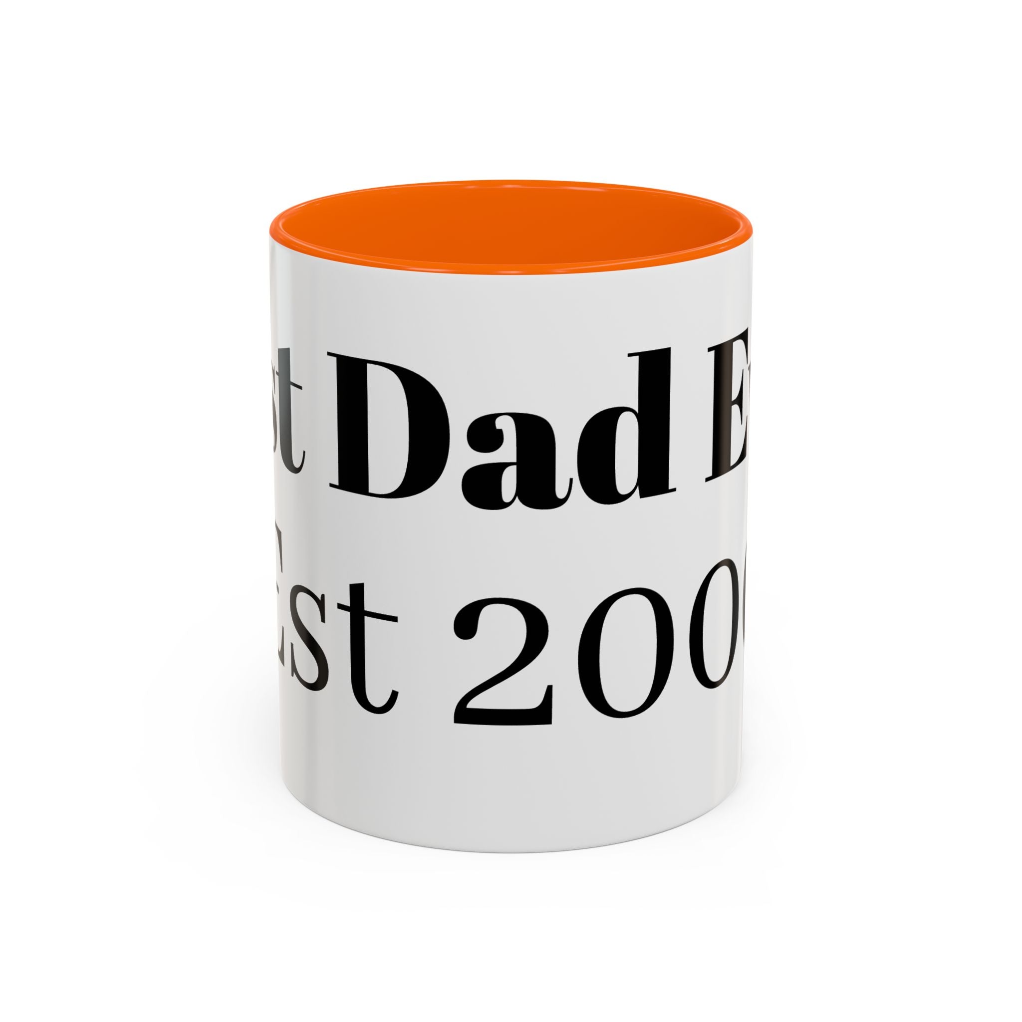 Best Dad Ever Est. 2000 Accent Coffee Mug – Personalized Gift for Dad