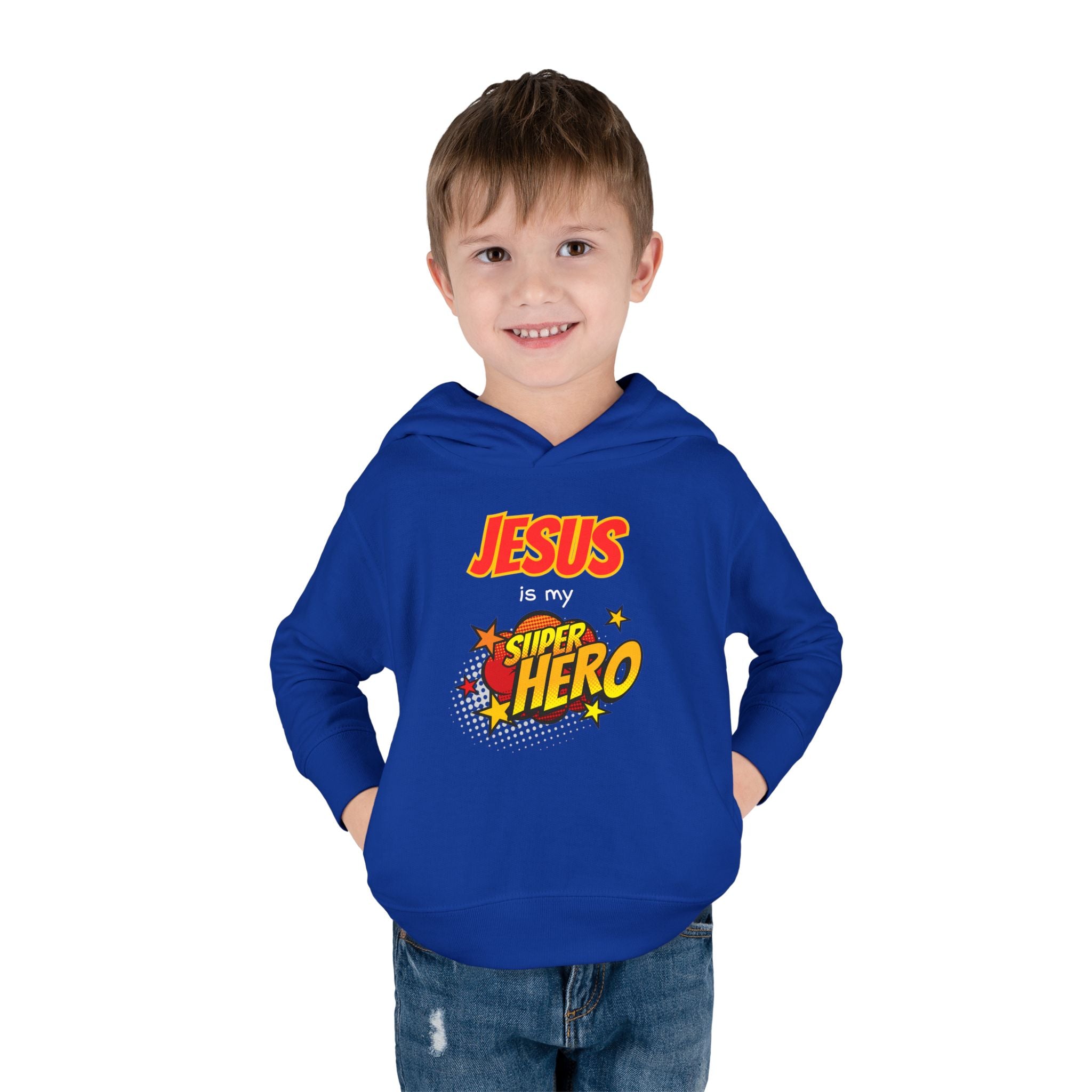 Jesus Is My Superhero Toddler Hoodie – Christian Kids Pullover