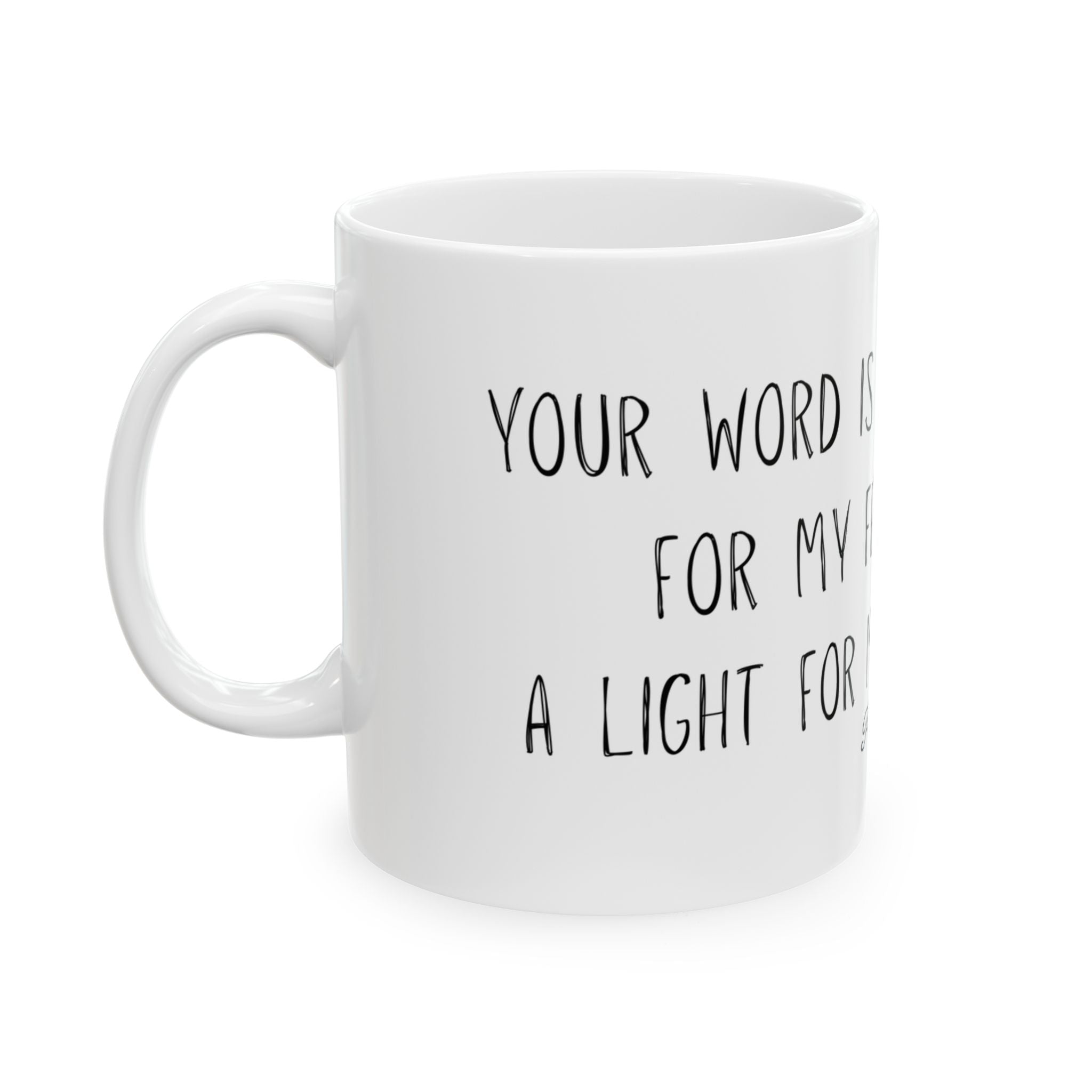 Christian Coffee Mug - Psalms 119 - Faith Gifts for Women Men