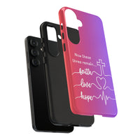 Samsung Faith, Love & Hope Gradient Phone Case — 'Now These Three Remain' Christian Protective Case
