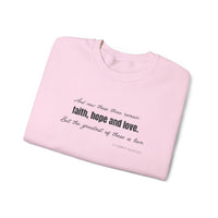 Embroidered Corinthians Faith, Hope Love Unisex Heavy Blend Crewneck Sweatshirt