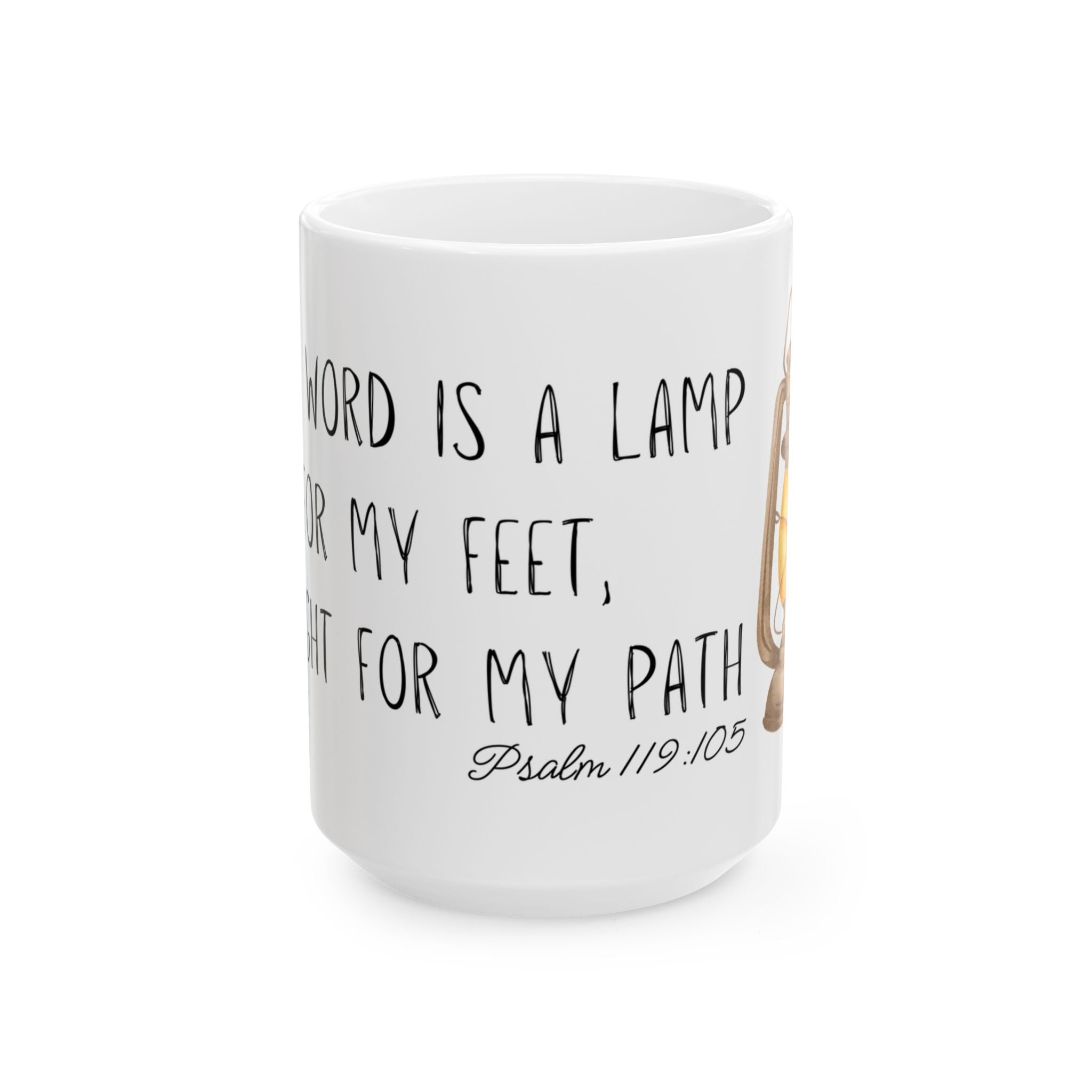 Christian Coffee Mug - Psalms 119 - Faith Gifts for Women Men