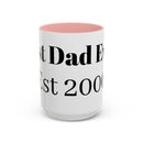 Best Dad Ever Est. 2000 Accent Coffee Mug – Personalized Gift for Dad