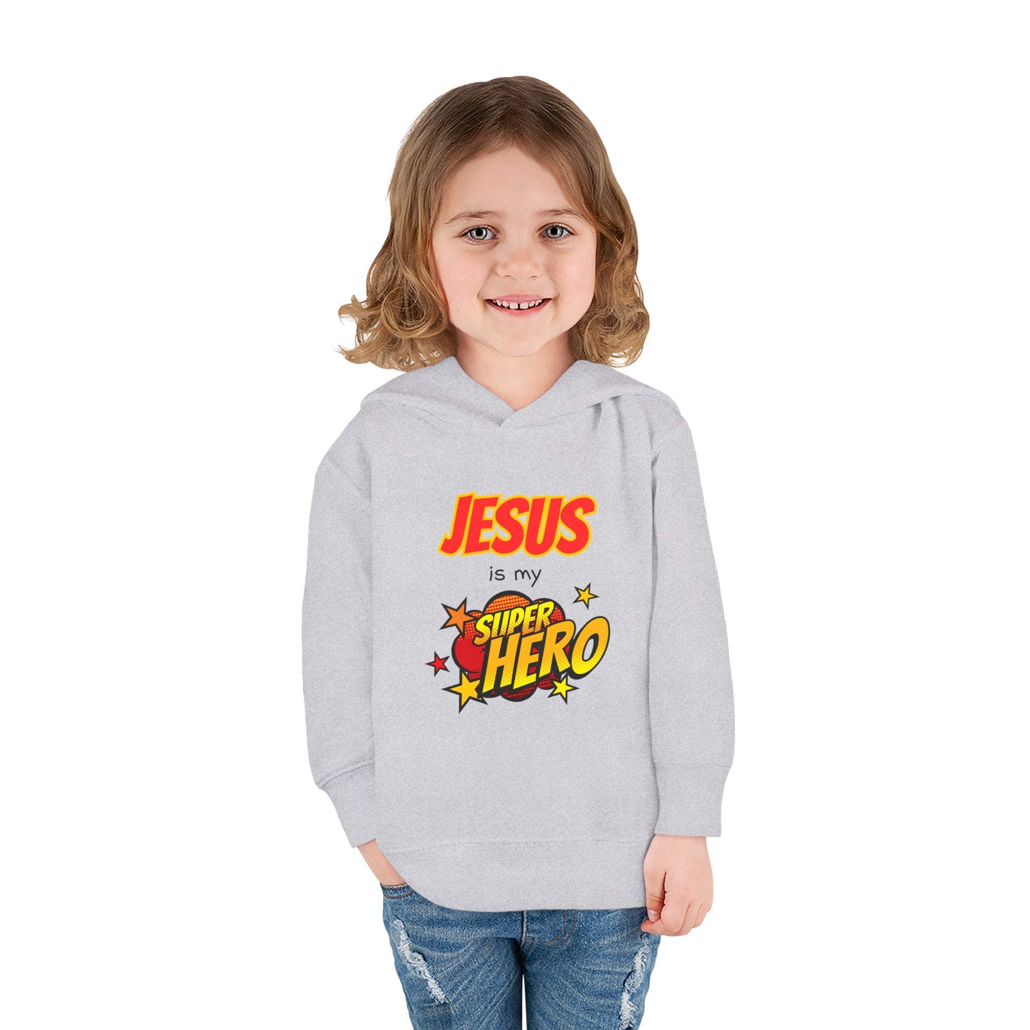 Jesus Is My Superhero Toddler Hoodie – Christian Kids Pullover