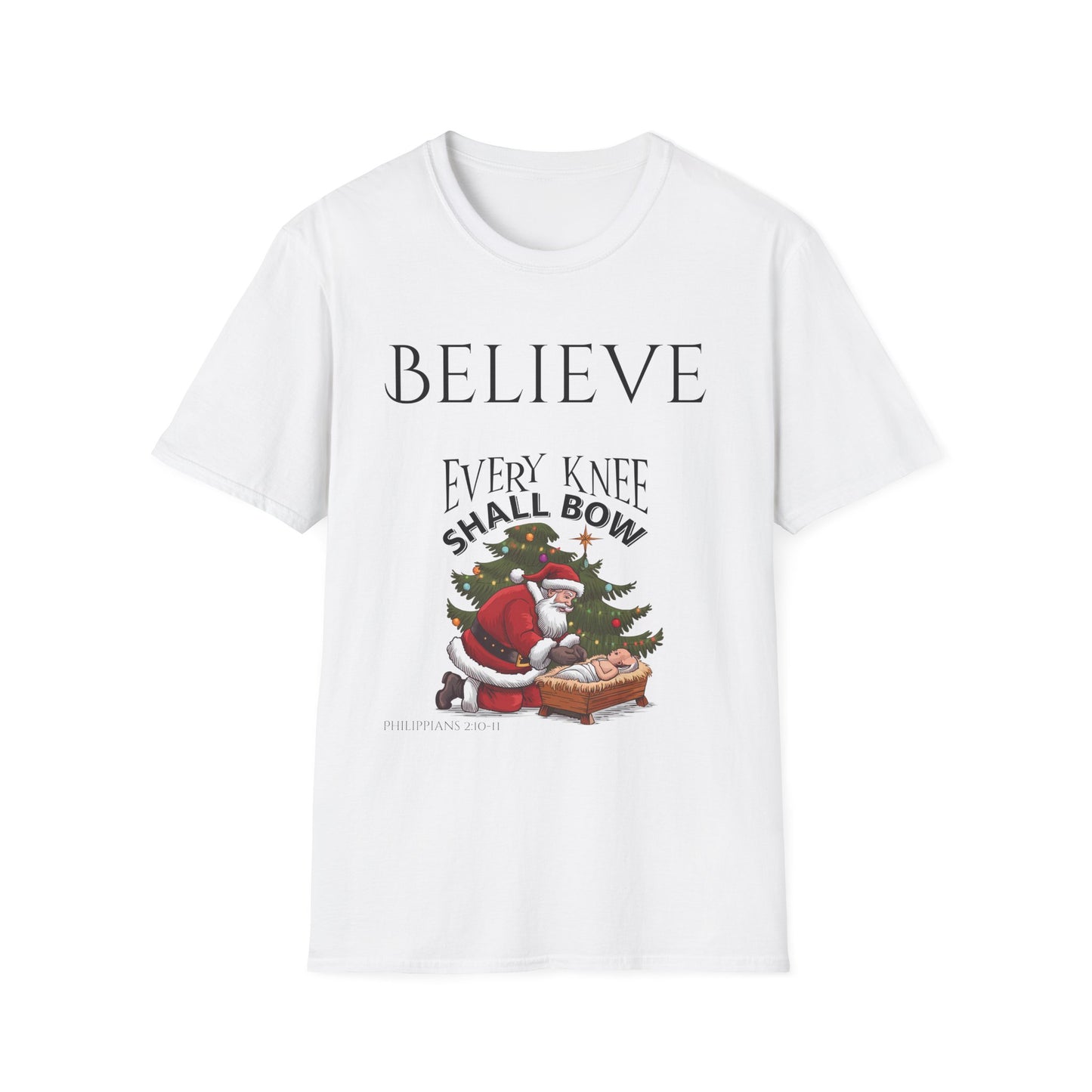 Believe Every Knee Shall Bow Christian Shirt for Women Men Shirts for Christians