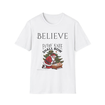 Believe Every Knee Shall Bow Christian Shirt for Women Men Shirts for Christians