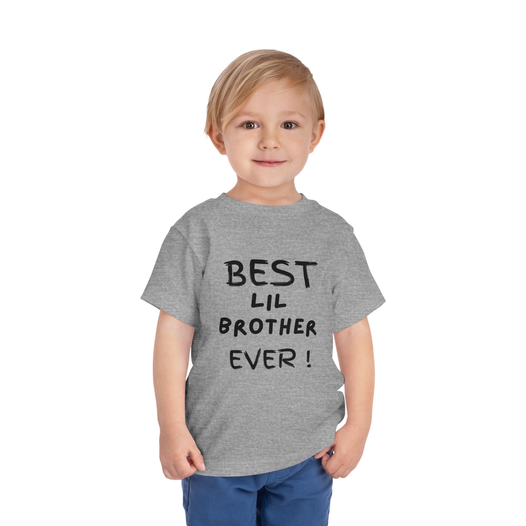 Best Lil Brother Ever Toddler Tee, Cute Kids Shirt, Sibling Gift, Birthday Gift for Toddlers, Family Matching Tee, Baby Shower Present