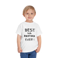 Best Lil Brother Ever Toddler Tee, Cute Kids Shirt, Sibling Gift, Birthday Gift for Toddlers, Family Matching Tee, Baby Shower Present