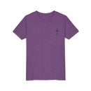 Back design - Youth Tee - "Jesus Has My Back" Cross Christian Graphic Shirt