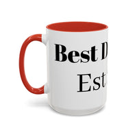 Best Dad Ever Est. 2000 Accent Coffee Mug – Personalized Gift for Dad