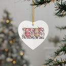 Ceramic Ornament — "Jesus Is The Reason For The Season" Nativity Christmas Tree Decoration