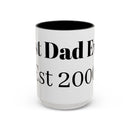 Best Dad Ever Est. 2000 Accent Coffee Mug – Personalized Gift for Dad