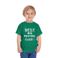 Best Big Brother Ever Toddler Tee, Cute Kids Shirt, Sibling Gift, Birthday Gift for Toddlers, Family Matching Tee, Baby Shower Present