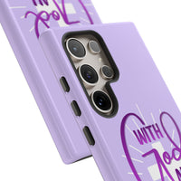 Samsung - "With God All Things Are Possible" Inspirational Purple Tough Case