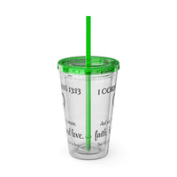 Faith Hope Love Water Tumbler - Christian Gifts for Women Men - Faith Based Gifts