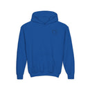 Youth Hoodie — "Jesus Has My Back" Christian Heart Cross Sweatshirt
