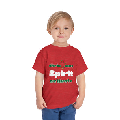 Christmas Spirit Activate Christian Christmas Shirt for Toddlers Short Sleeve Tee Christian Toddler Christmas Shirt
