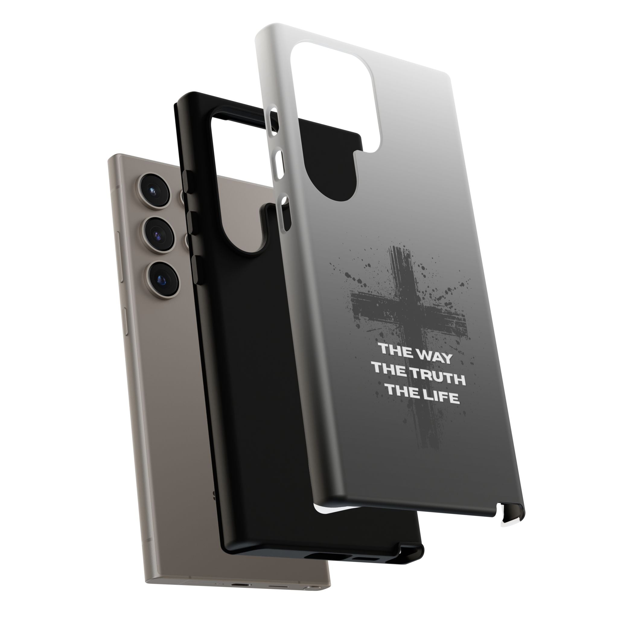 Christian Cross Phone Case — "The Way The Truth The Life" Protective Phone Cover