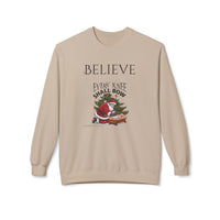 Believe Every Knee Shall Bow Christmas Sweatshirt - Christian Sweatshirts for Women Men - Christmas Sweatshirts for Christians  - Faith Christmas Sweatshirts